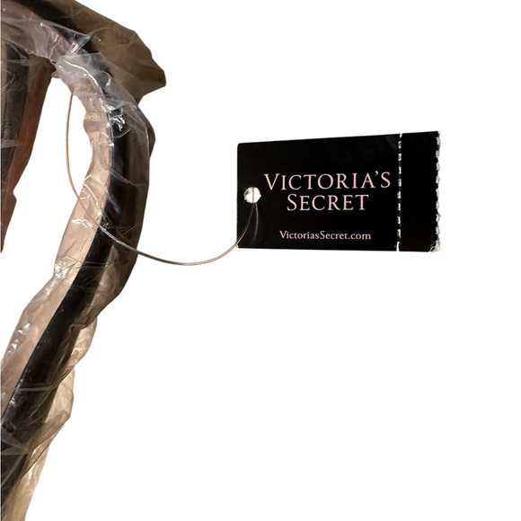 Victoria's Secret Weekender White and Black and a Splash of Pink Large Tote Bag - Picture 8 of 16